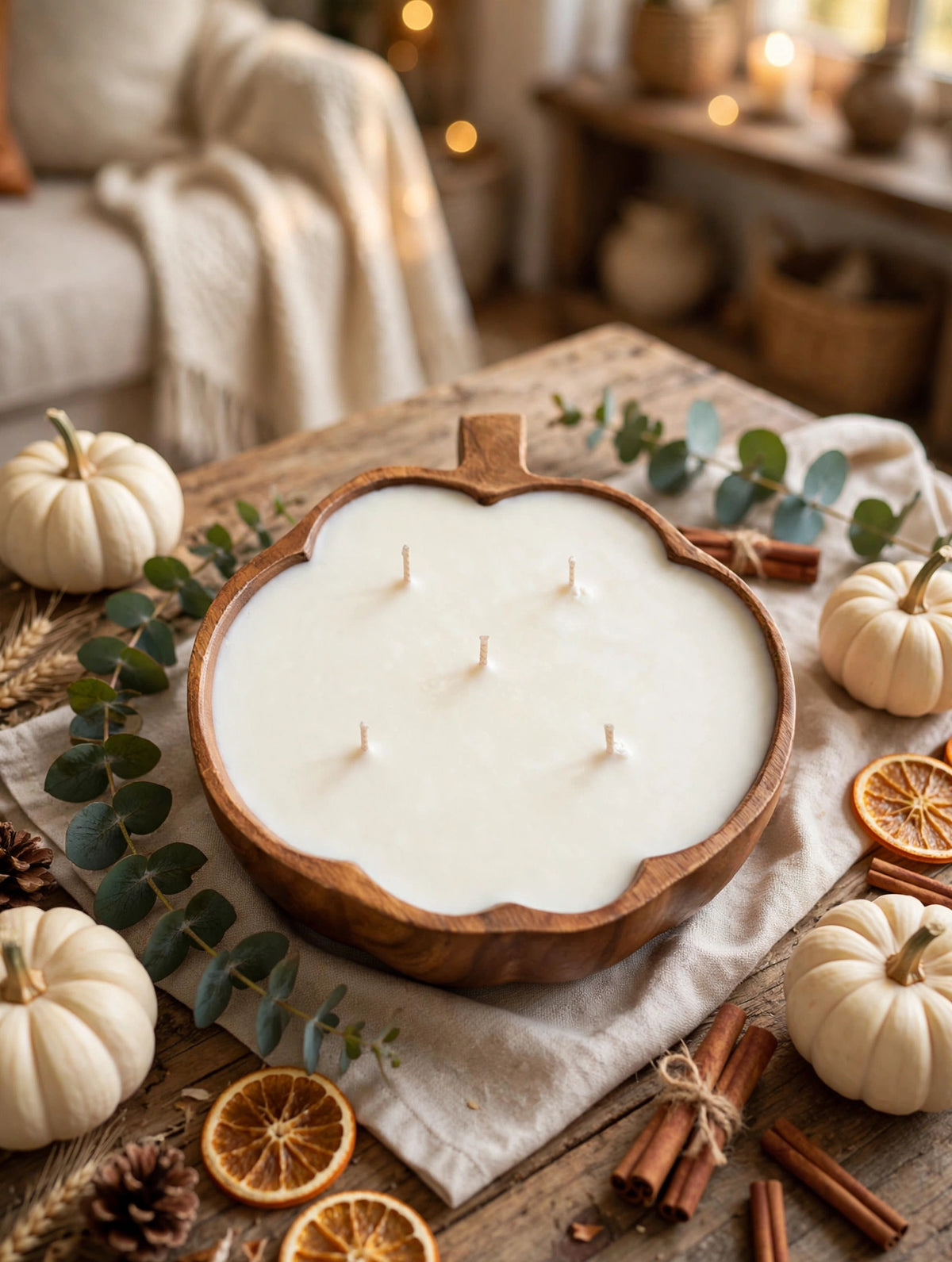 Sophie Kate Boho Pumpkin Candle Dough Bowls