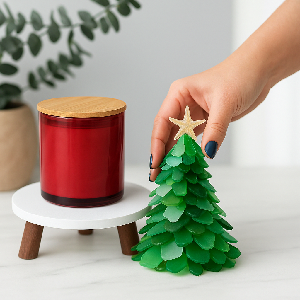 Sea Glass Holiday Trees and Candles Workshop