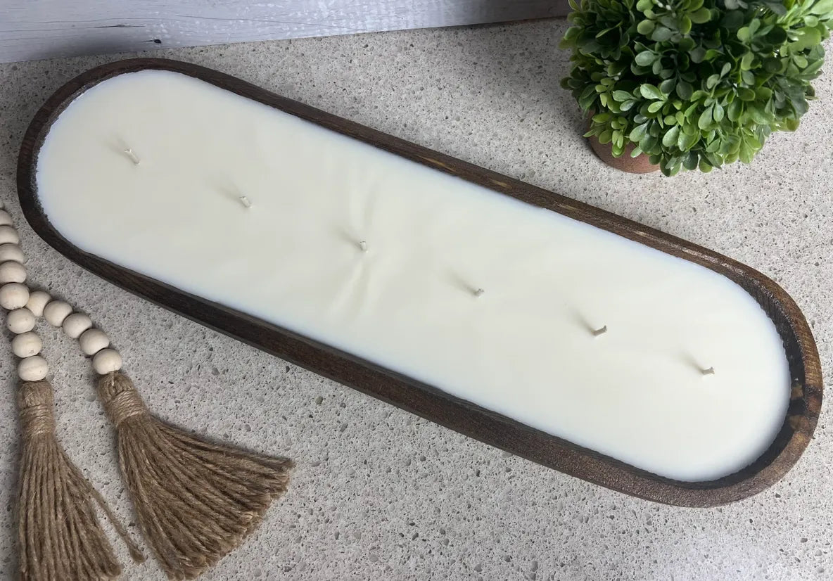 6 Wick Oval Boho or Farmhouse Bowl