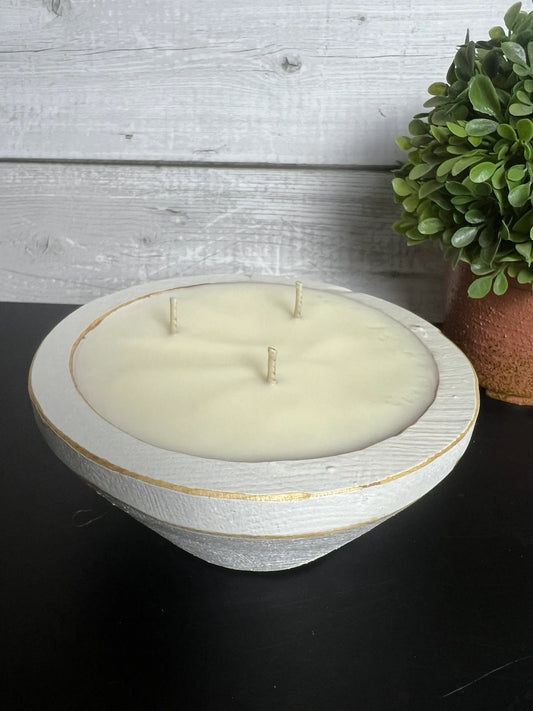 Sophie Kate 3 Wick Round Farmhouse Candle Bowl