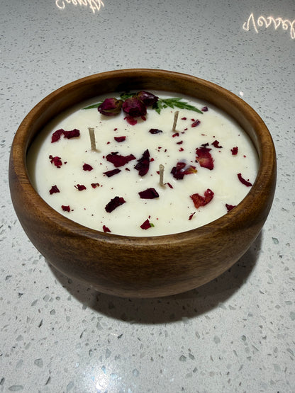Sophie Kate Candle Dough Bowl with Botanicals