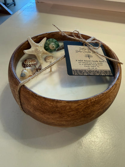 Sophie Kate Candle Dough Bowl with Botanicals