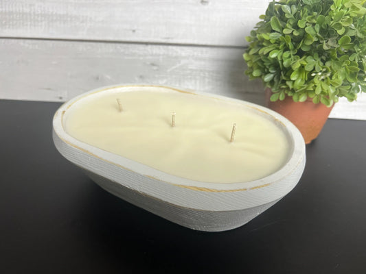Sophie Kate 3 Wick Oval Farmhouse Candle Bowl
