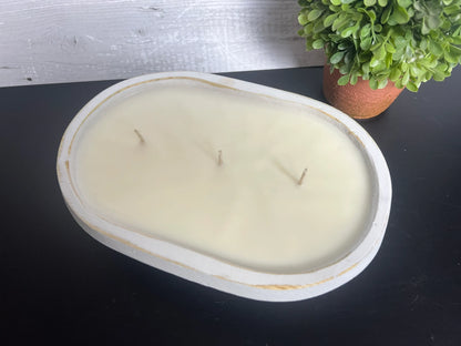 Sophie Kate 3 Wick Oval Farmhouse Candle Bowl